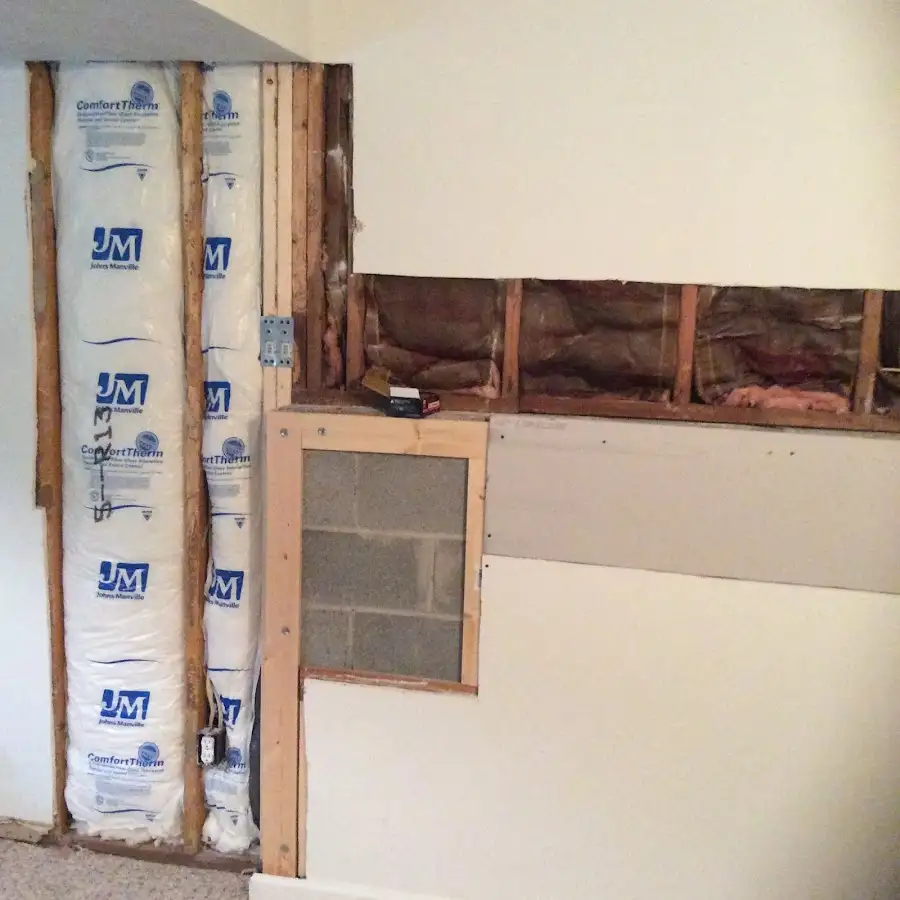 Wall insulation replacement during Basement Flood Cleanup in Apopka